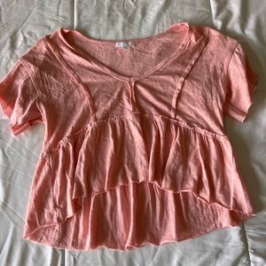 Abound light pink crop shirt
